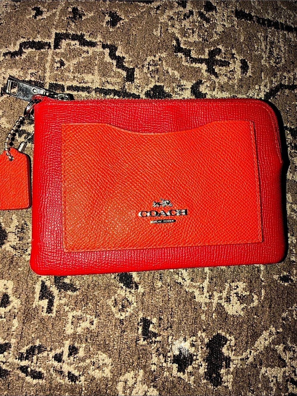 Coach Red Wristlet Clutch